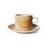 Cup & saucer, rustic cream brown