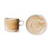 Cup & saucer, rustic cream brown