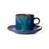 Cup & saucer, rustic blue
