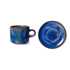 Cup & saucer, rustic blue