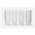 Ripple Long Drink Glasses Set of 4 Clear