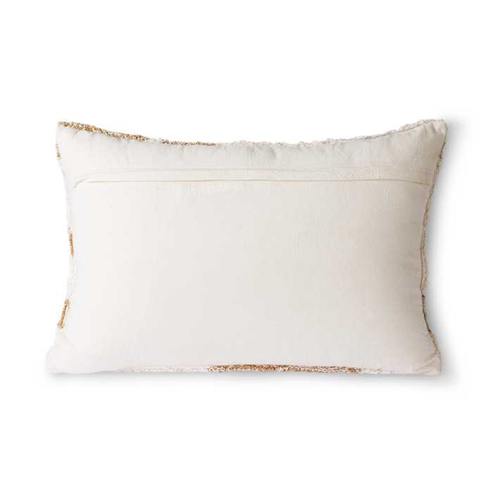 Fluffy cushion white/beige