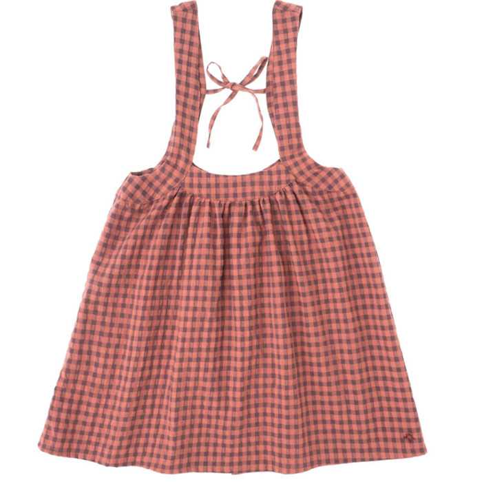 Gingham Skirt with Suspenders