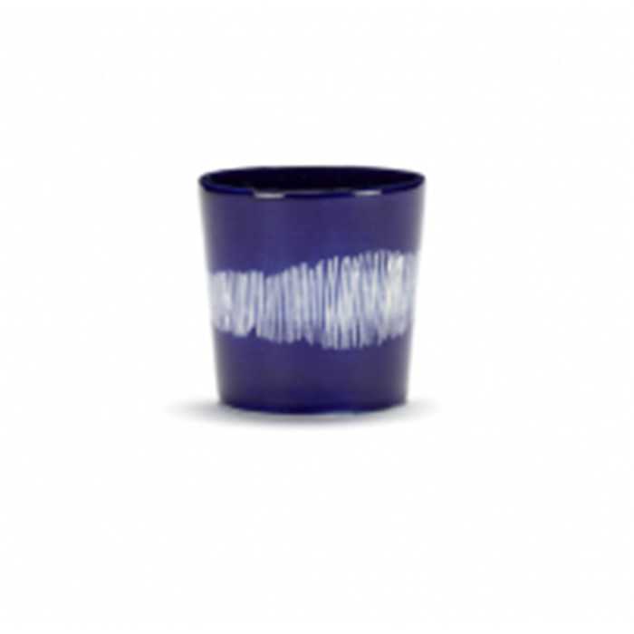 Tasse à Café Feast 25 Cl Lapis Lazuli Swirl-Stripes Blanc
