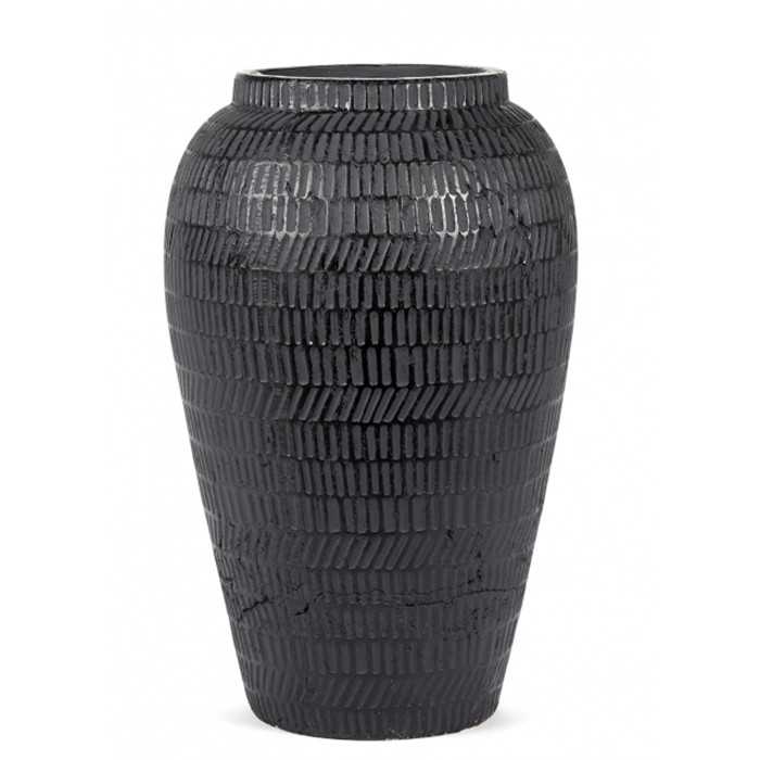 Vase L L25,5 x L25,5 x H40 CM Noir