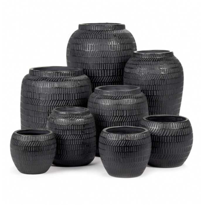 Vase L L25,5 x L25,5 x H40 CM Noir