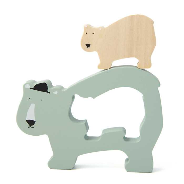 Wooden Baby Puzzle Mr Polar Bear